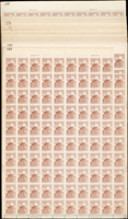 常87.二版金門莒光樓3分新票59版及99方連,共5999枚,局部淡黃,VF-F(Page 156)