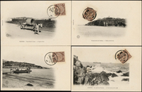 煙台黑白風景片10片,圖案面均貼蟠龍半分1枚,蓋銷烟台22.OCT.04漢英小圓戳(Page 7)