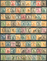 各版帆船及其加蓋舊票一本16頁共1296枚,整齊排列於德國燈塔高級集郵冊,本地資深藏家釋出,未挑選,部分見小地名戳,VF-F(Page 16)