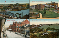 上海風景片8片,含:國泰旅館,電車,總醫院,法國領事館,市政廳,黃浦江畔公園,外灘鐵橋,北京天壇(Page 49)