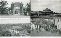 風景片10片,含:釀造部,無錫惠山吳橋,無錫梅園天心亭,汕頭市街(一)(二),汕頭舊市政府正門,上海公園(略舊),青島太平路海岸,北京紫禁城午門(雙聯片)(Page 49)