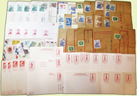 封.片一組共137件,含:(1)1949年本地自然實寄封26封,票戳俱全;(2)民國73年版吳樾3元國內平信郵資封23封,未使用;(3)民國64-71年1元郵資片72片,未使用;(4)二版莒光樓實寄片4片,平安片新片1件,47年4月版港澳航空郵簡新簡1件;(5)近期實寄封3件及斷片7件