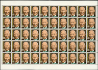 紀115.陳副總統逝世三週年紀念新票1全一全張50套,原膠折版,背局部淡黃,VF-F(Page 84)