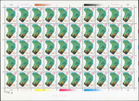 J148.海南建省新票4全1版50套,原膠挺版,無黃斑軟印痕,VF-F