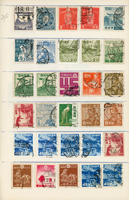 日本中期票三冊及少數國外郵票一組,含新票180枚.舊票639枚,多數為輕貼於冊上,多重複,品像混合,F-VF;歡迎至官網瀏覽全貌(Page 140)