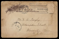 早期風景片四片:(1)1907年英國Gloucester寄美國黑白明信片一件,郵票掉落,銷gloucester戳;(2)NO.279. Native rapid transit, singapore india.;(3)韓國首爾昌慶雲公園彩色明信片,新;(4)1919年韓國首爾塔洞公園彩色明信片,新