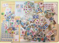 臺灣中近期郵品一組,包括:(1)不成套新票728枚,總面值共計NT$741元,包括:55年版欠資5角2版(200枚).後十八寶.駿馬圖.二版中正紀念堂1角.3角.6角各1版(100枚)及20方連2組,二版雙鯉圖,73年版欠資5.5元50方連等;(2)舊票:成套7套(含貼票卡4卡),包括保衛金馬.航空(52.56.58.69年版)各1套,帝王2套;另建國70年郵展郵票2套及建國70年小全張1枚貼於紀念卡上,零散舊票748枚,含地方自治有齒4角.鄭像及其加蓋.臺灣防癆協會成立紀念1元.2元.帝王8角.第二任總統就職週年紀念.蔣總統七秩華誕.漢宮春曉.中華婦女反共抗俄聯合會10週年.紐約世博會.民俗.蔣總統影寫.蔣總統九十誕辰.詩經.元曲.唐三彩.樂器等,部份未洗;品像混合,F-VF,另贈未使用印花8枚,防癆票11枚,歡迎至官網瀏覽全貌(Page 75)