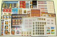 各國郵品一組,含:新票1315枚,舊票235枚,銷戳小全張4枚,未銷戳小全張292枚,小版張40版,小冊5本(相同),紀念封或首日封17封,國家包括有:不丹.印度.日本.南韓.蒙古.格瑞納達.圭亞那.烏干達.義大利.泰國.甘比亞.越南.尼泊爾.美國.庫克群島.坦尚尼亞.聖文森及格瑞那丁.澳洲.馬歇爾群島.南非.紐西蘭.多克勞群島.阿曼.法國.澤西島.匈牙利.獅子山共和國.巴布新幾內亞.尼日.馬爾地夫.剛果民主共和國.中非共和國.聖文森特和格林納丁斯.印尼.安地卡及巴布達.帛琉.馬達加斯加.盧旺達.英國等等;品種豐富,品像混合或有重複,多數保存佳,VF-F;歡迎至官網瀏覽全貌