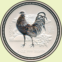 澳洲(Australia)2005年生肖雞年5盎司紀念銀幣,壓克力圓盒裝,BU(Page 42)