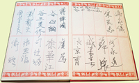 臺灣紙雜文獻:(1)1996年參謀總長-羅本立上將各式英文函件一冊共174頁,含條箋.簽辦單.信件.邀請函等;(2)空軍總司令部《光榮八一四》文稿1份,共65頁;(3)1985年歡迎美國十四航空隊飛虎協會會員訪華酒會簽名簿,內有:蔣緯國.谷正綱夫婦.郝柏村.楊訓偉.劉毅夫.何永道(最後一位亞洲籍飛行員).觀光局局長虞為.空軍中將副總司令陳鴻銓等等名人簽名;歡迎至官網瀏覽全貌(Page 95)